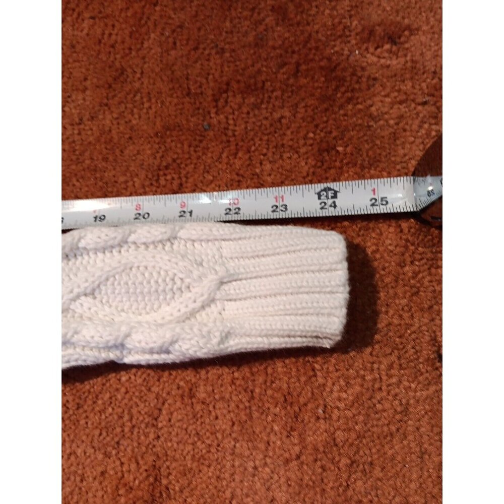 Vintage 90S Sz S Petite Cable Knit Zip Up Sweater Cardigan Ramie &‎ Cotton Blend - Picture 7 of 11